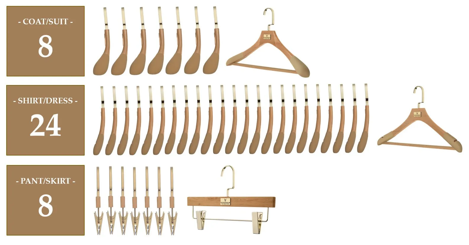 RED OAK HANGER PACKAGES: POPULAR SELECTIONS