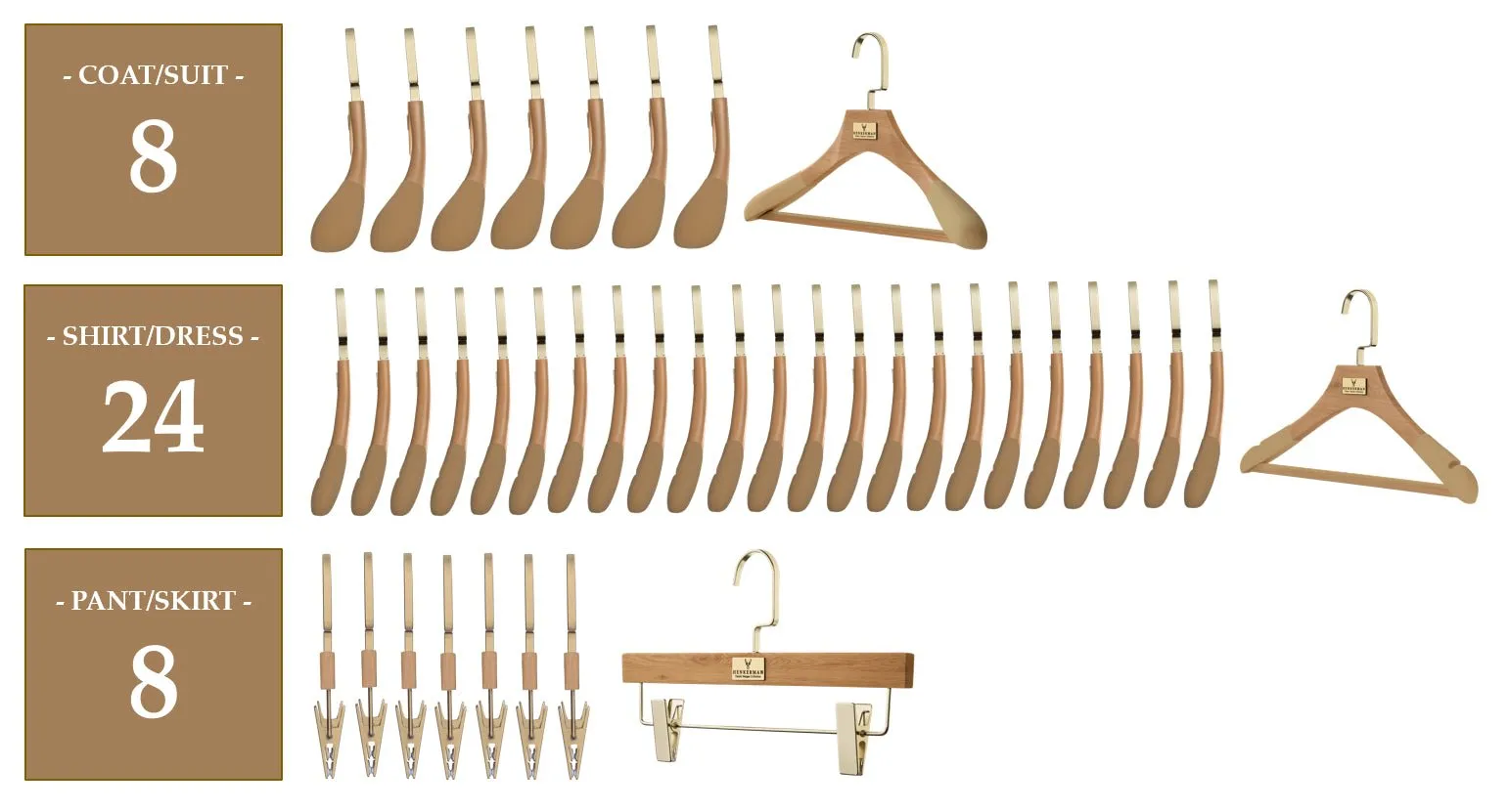 RED OAK HANGER PACKAGES: POPULAR SELECTIONS