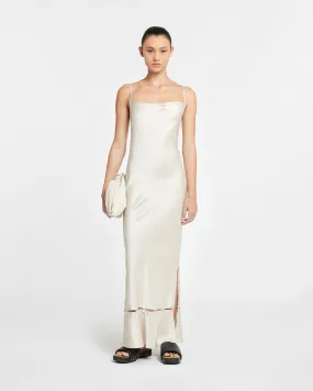 Renny - Slip Satin Maxi Dress - Creme