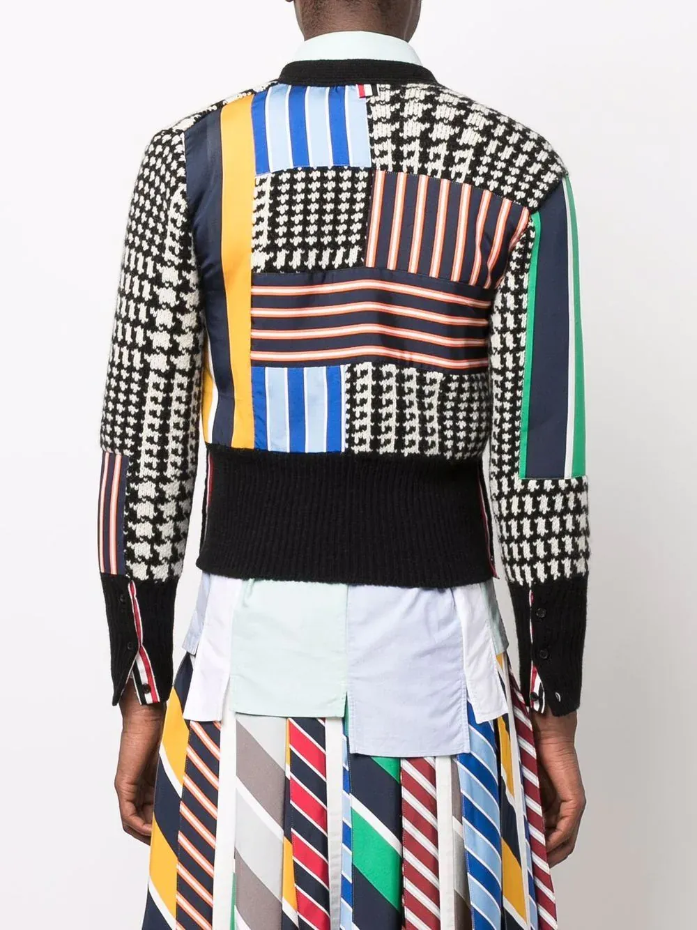 Rep Stripe Patchwork Cardigan