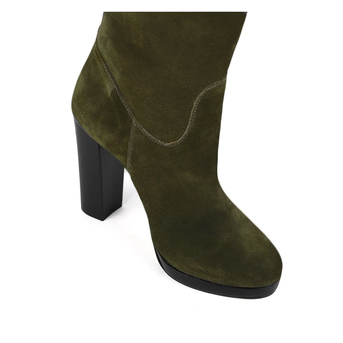 Ribes suede, olive green