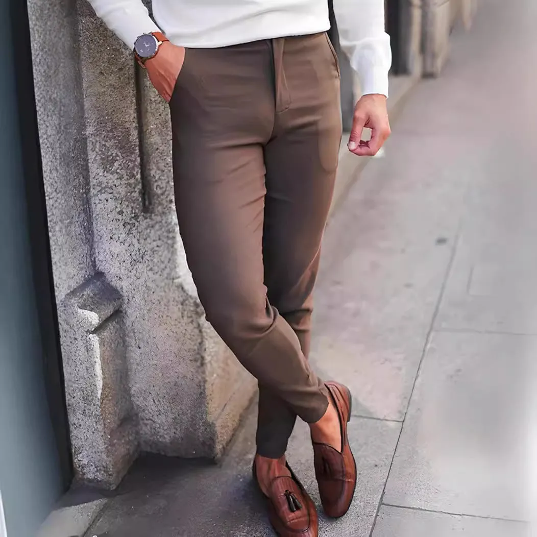 Riolio business casual men Spring and Summer Casual Pants Autumn New Men's Outdoor Slim Stretch Pants Straight Sports Pants