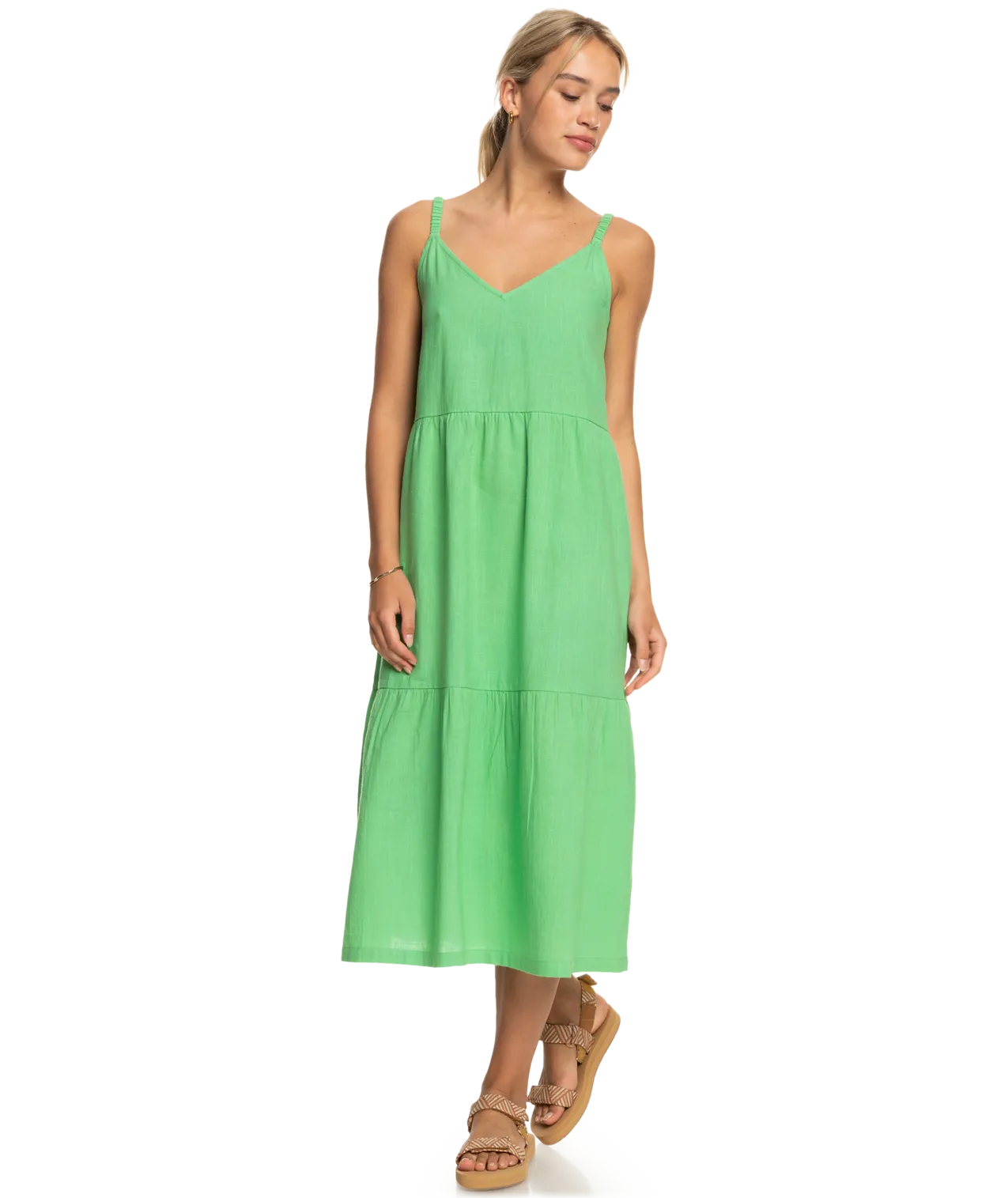 Roxy Waiting Line Dress-Absinthe Green