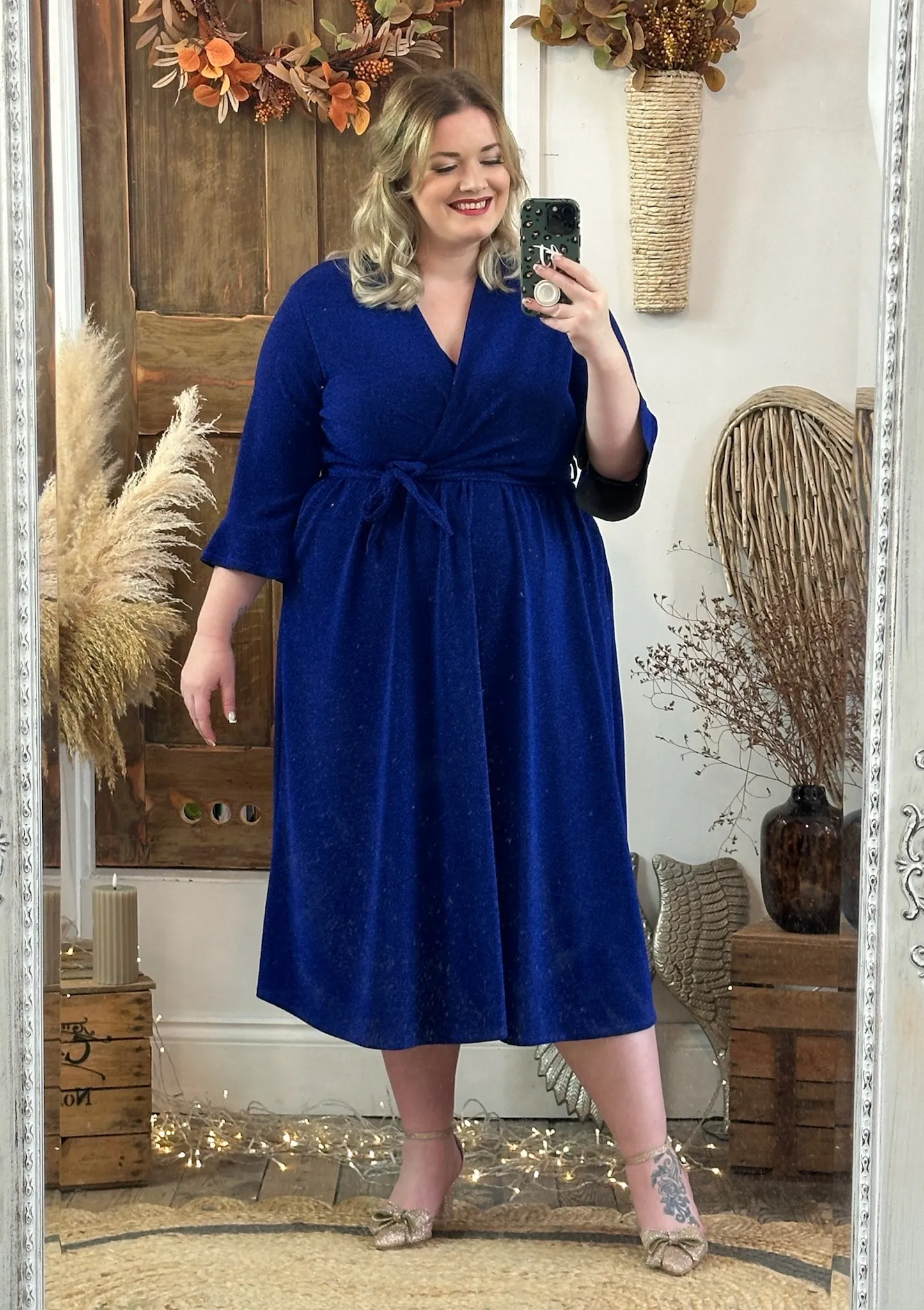 Royal Blue Sparkly Roxy Midaxi Dress