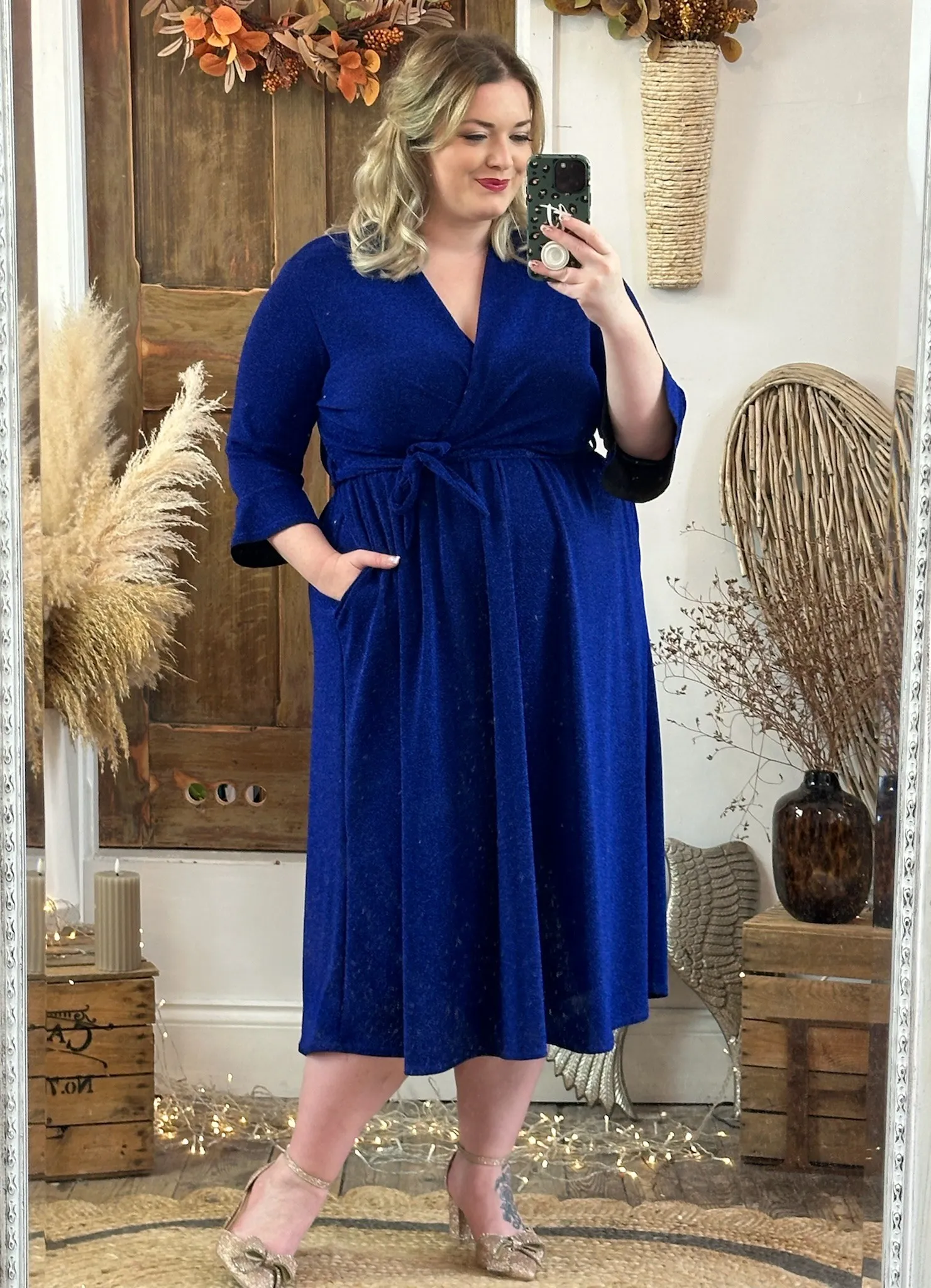 Royal Blue Sparkly Roxy Midaxi Dress