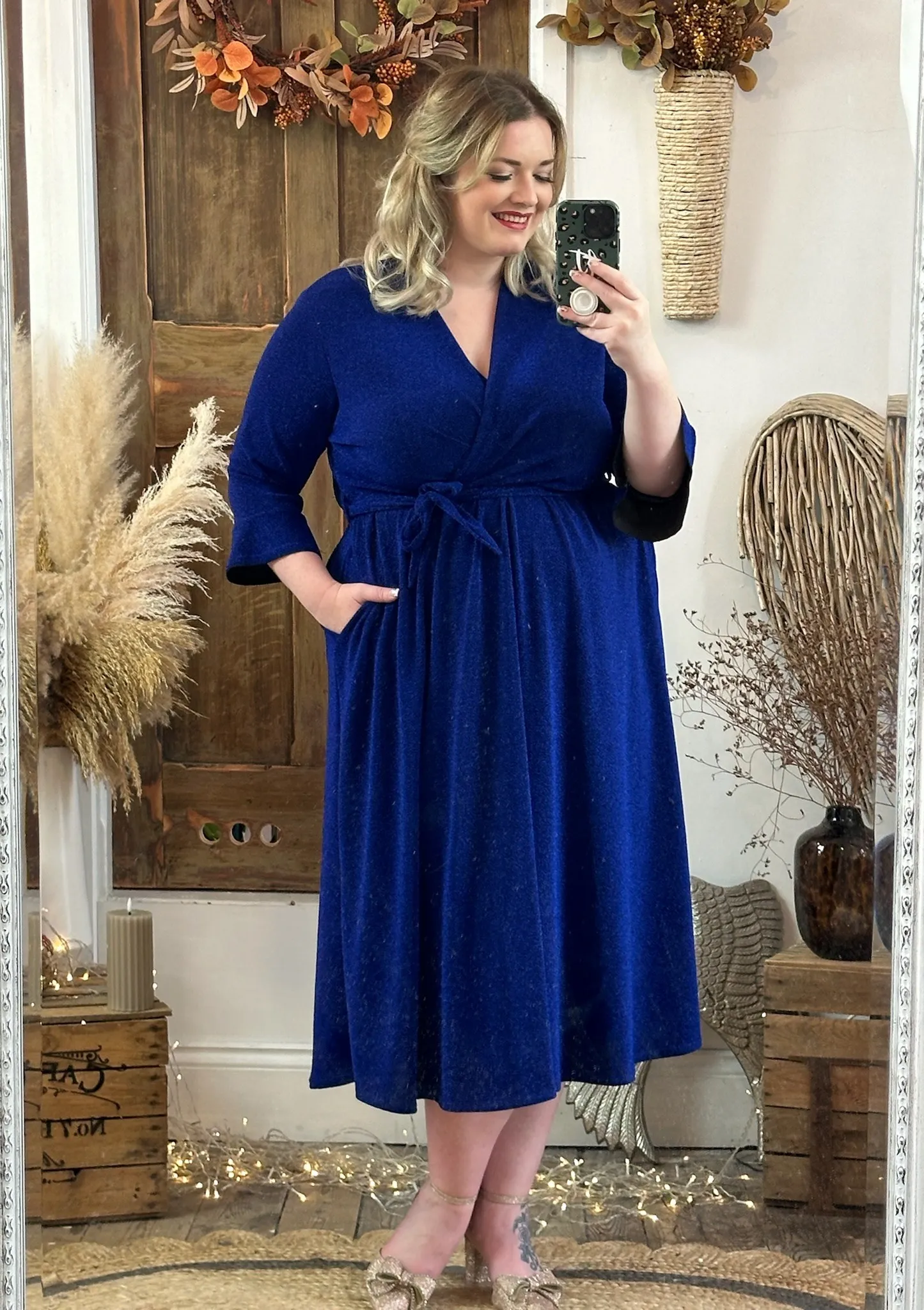 Royal Blue Sparkly Roxy Midaxi Dress