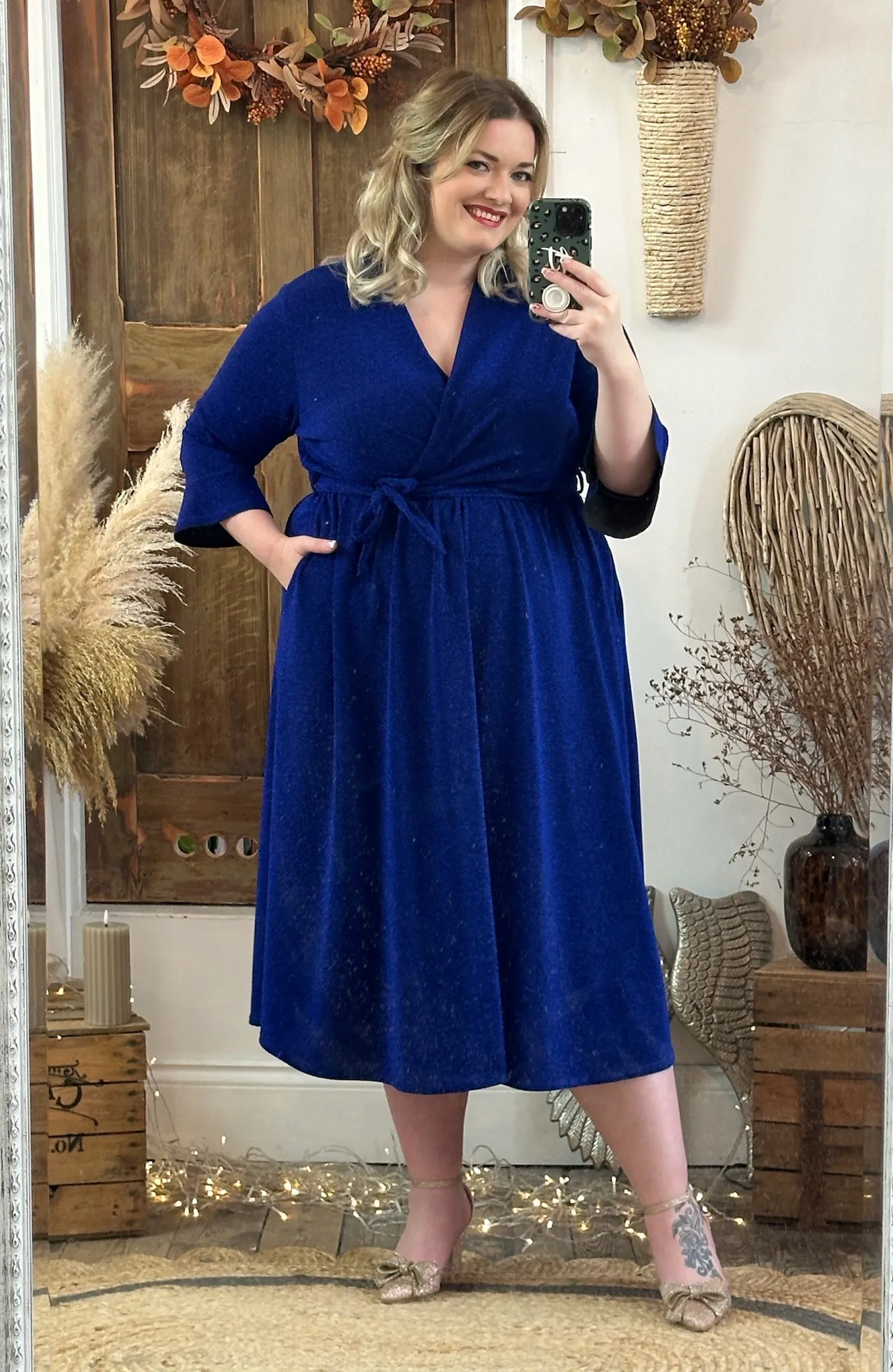 Royal Blue Sparkly Roxy Midaxi Dress