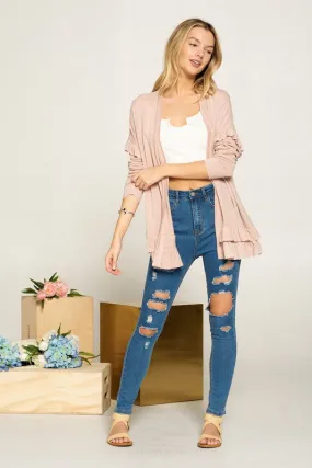 Ruffled Cardigan