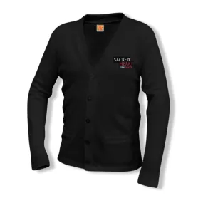 Sacred Heart  Black Cardigan - Male