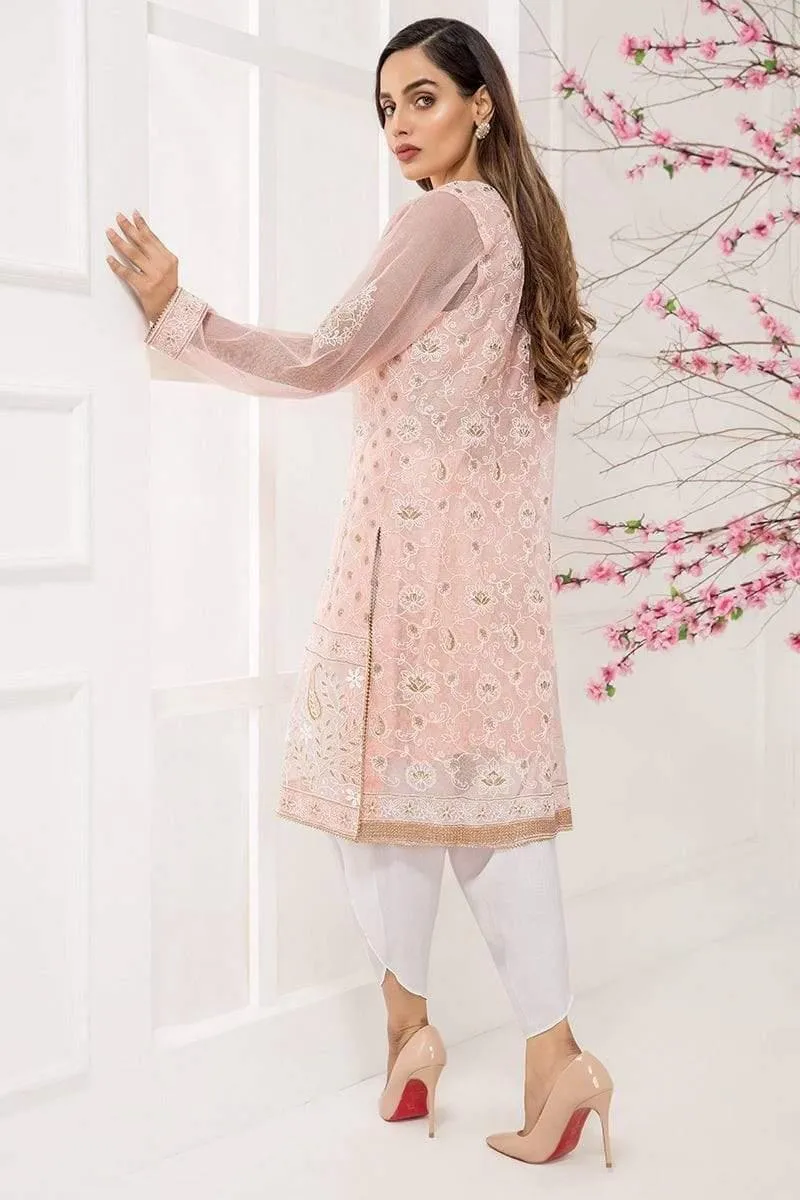 Sadia Aamir - Peach Persica - SA-LP38 - Embroidery - 1 Piece