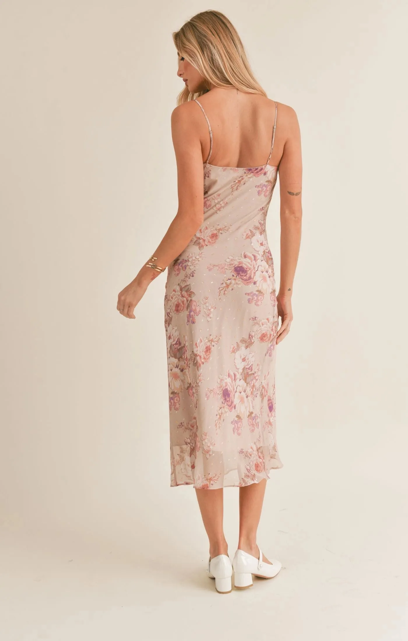 Sage the Label Celestial Cowl Neck Midi Slip Dress