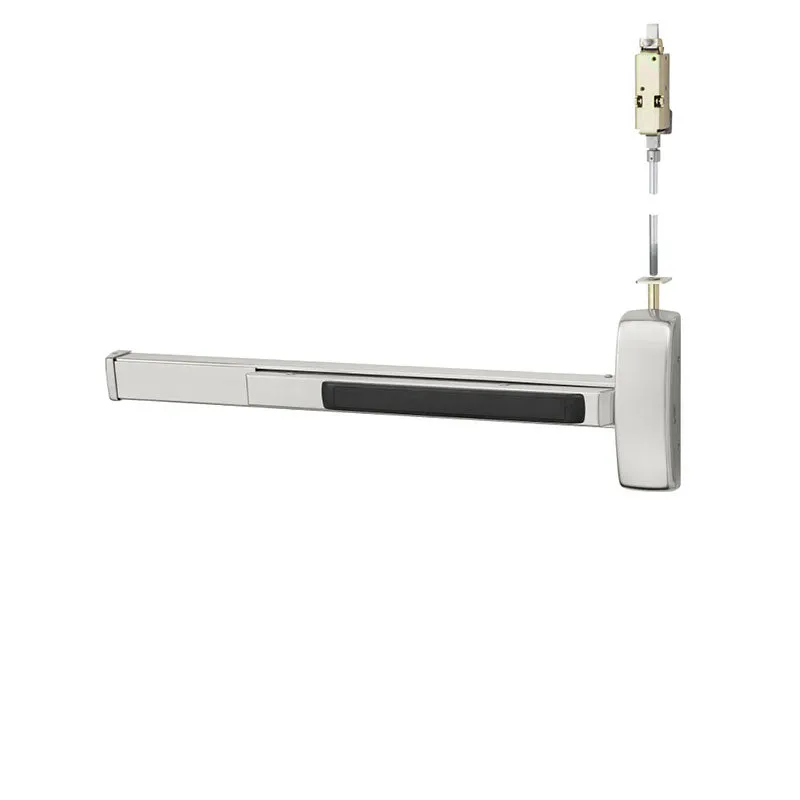 Sargent 12-NB-MD8610J Fire Rated Concealed Vertical Rod Exit Device, 37-42" W Door, Exit Only, Multi-Function, LBR, For 1 3/4" TK Metal Dr, 84"-96" Ht