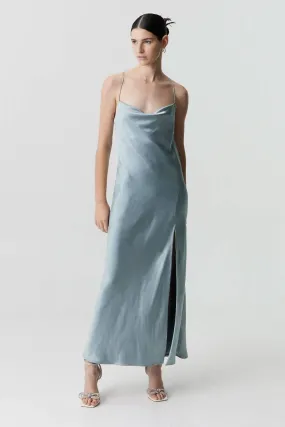 Satin Split Slip Maxi Dress