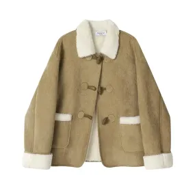 Shearling-Trim Toggle Coat