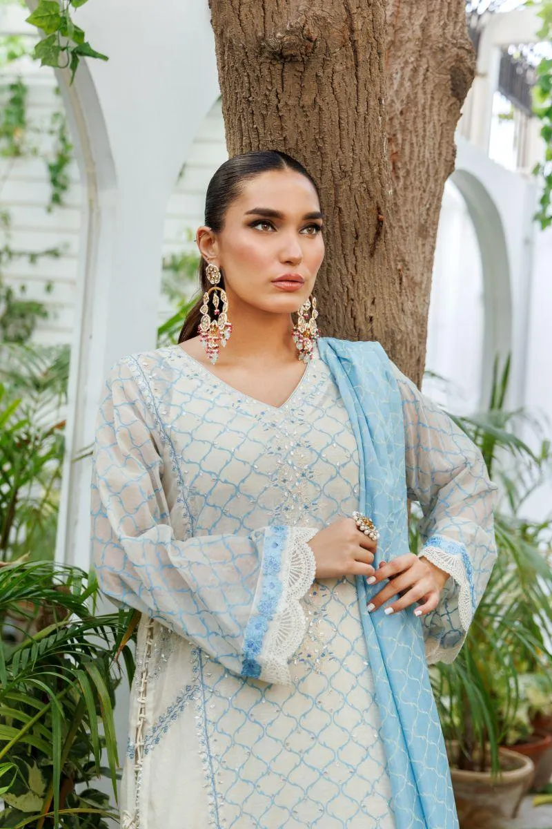 Shehrnaz - SHK-1308 - Off-white - Silk - 4 Piece