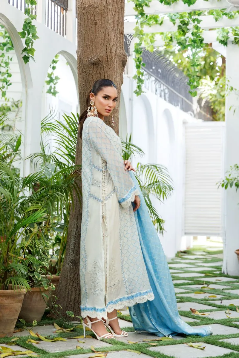 Shehrnaz - SHK-1308 - Off-white - Silk - 4 Piece