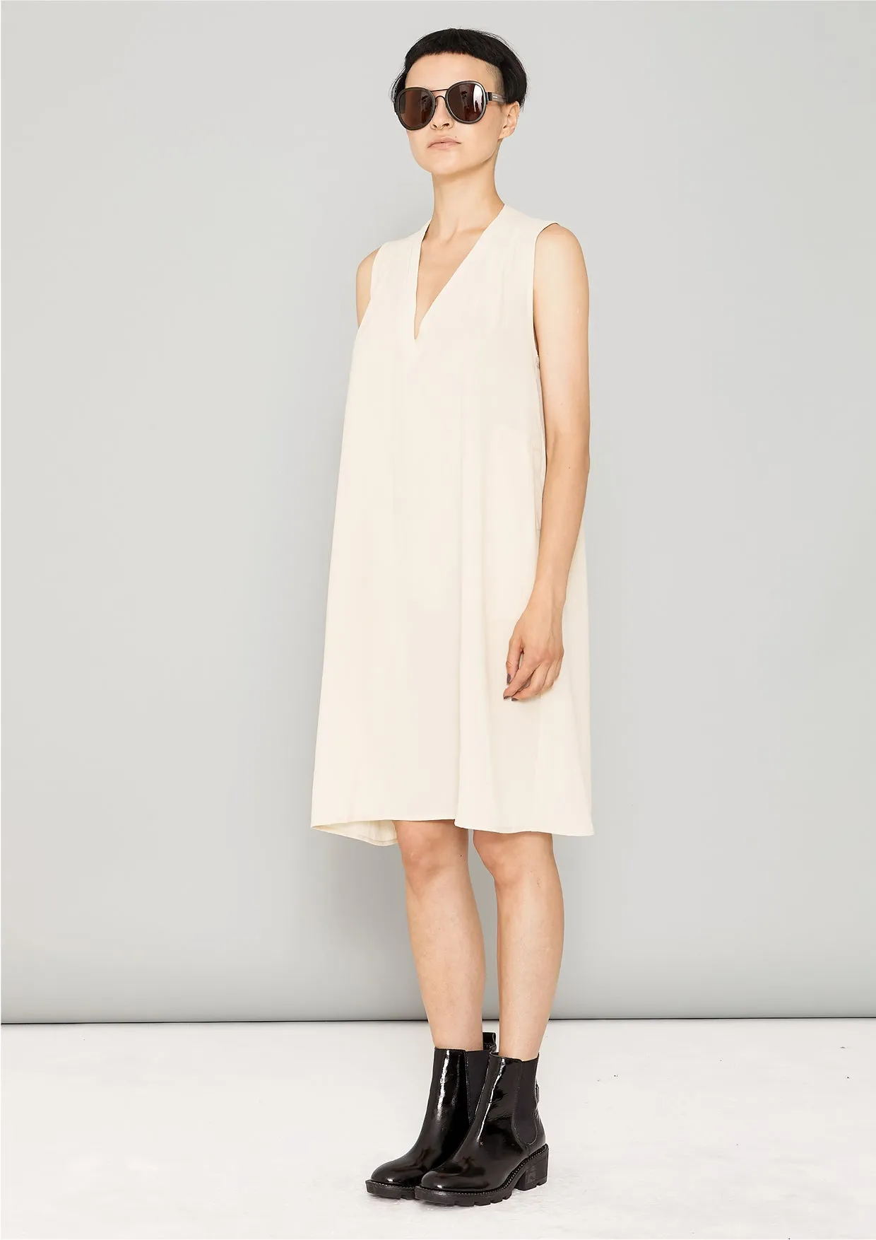 SHIRT/DRESS SLEEVELESS - creme