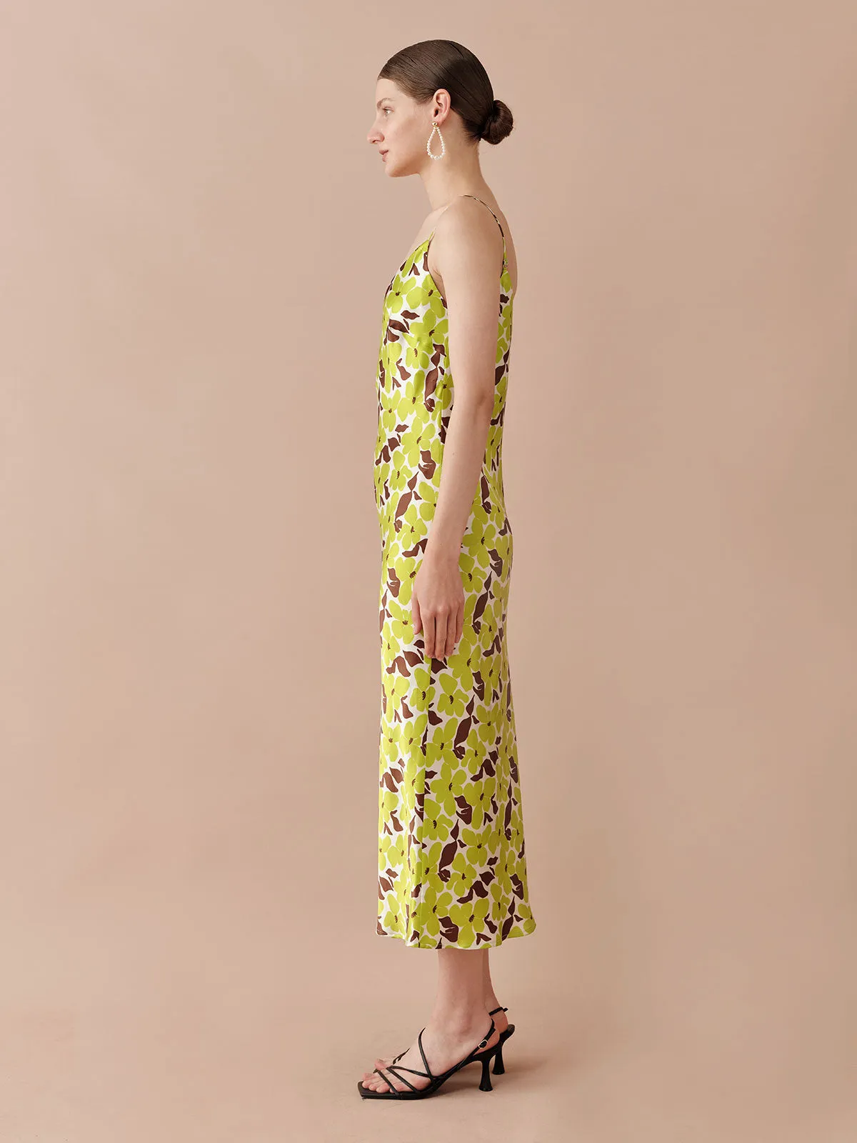 SILKINC Flower Cluster Slip Dress