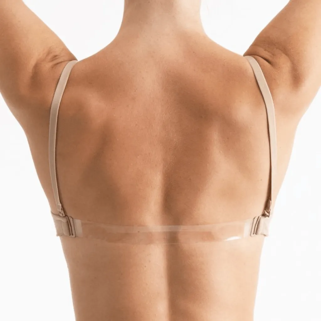 'SILKY' BRAND NUDE SEAMLESS CLEAR BACK BRA