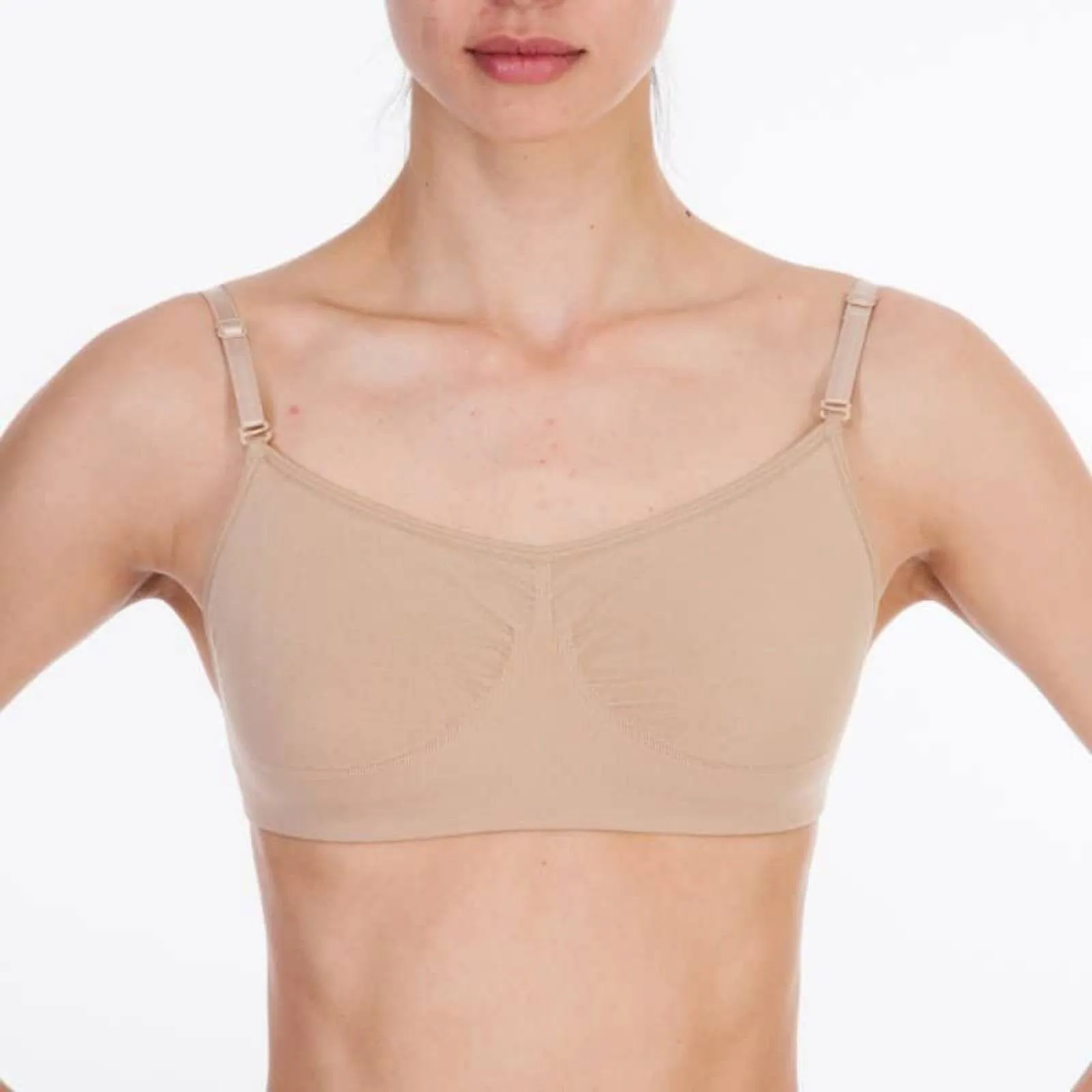 'SILKY' BRAND NUDE SEAMLESS CLEAR BACK BRA