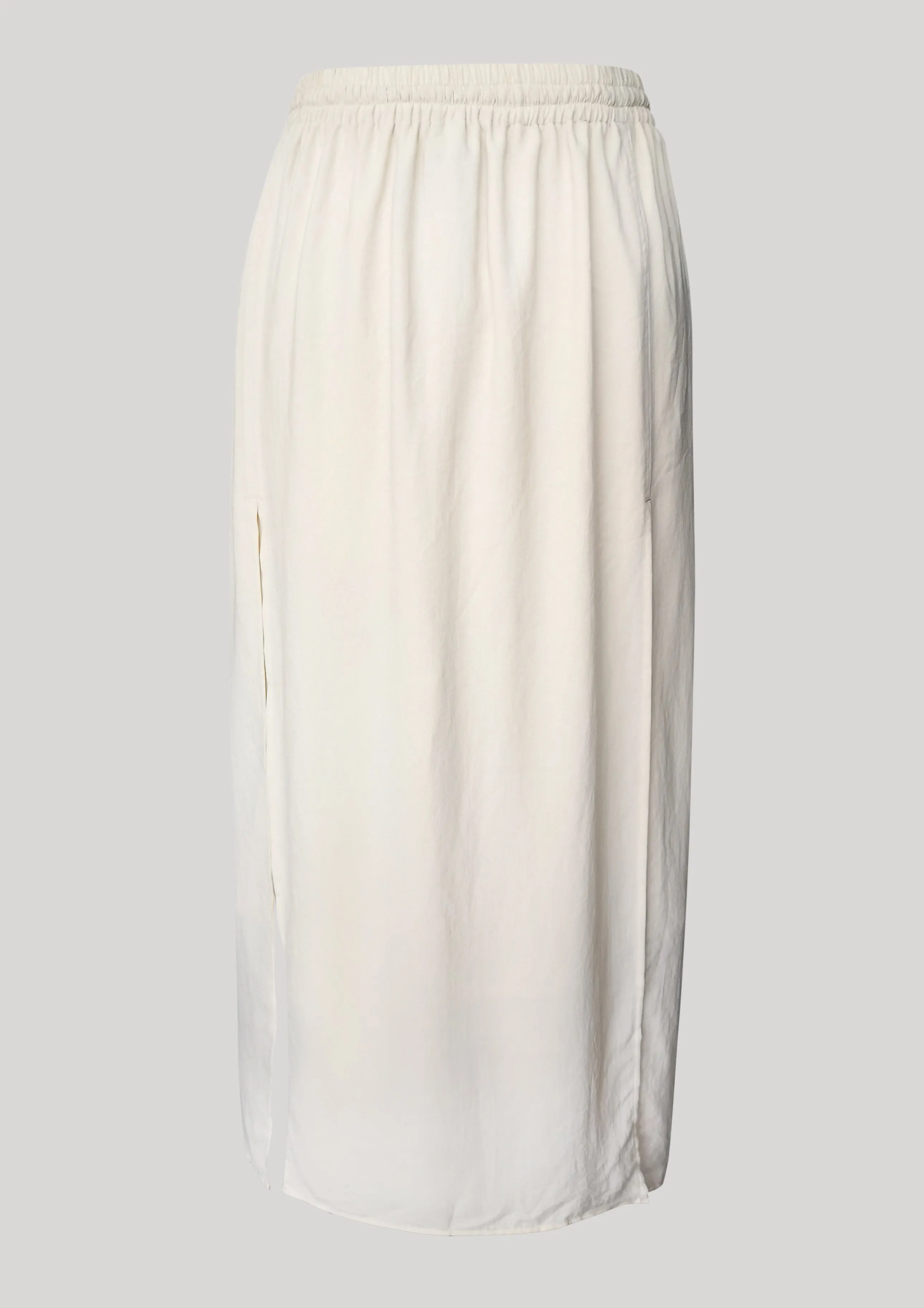 SKIRT LONG - ELASTIC WAIST SIDE SLOTS - creme