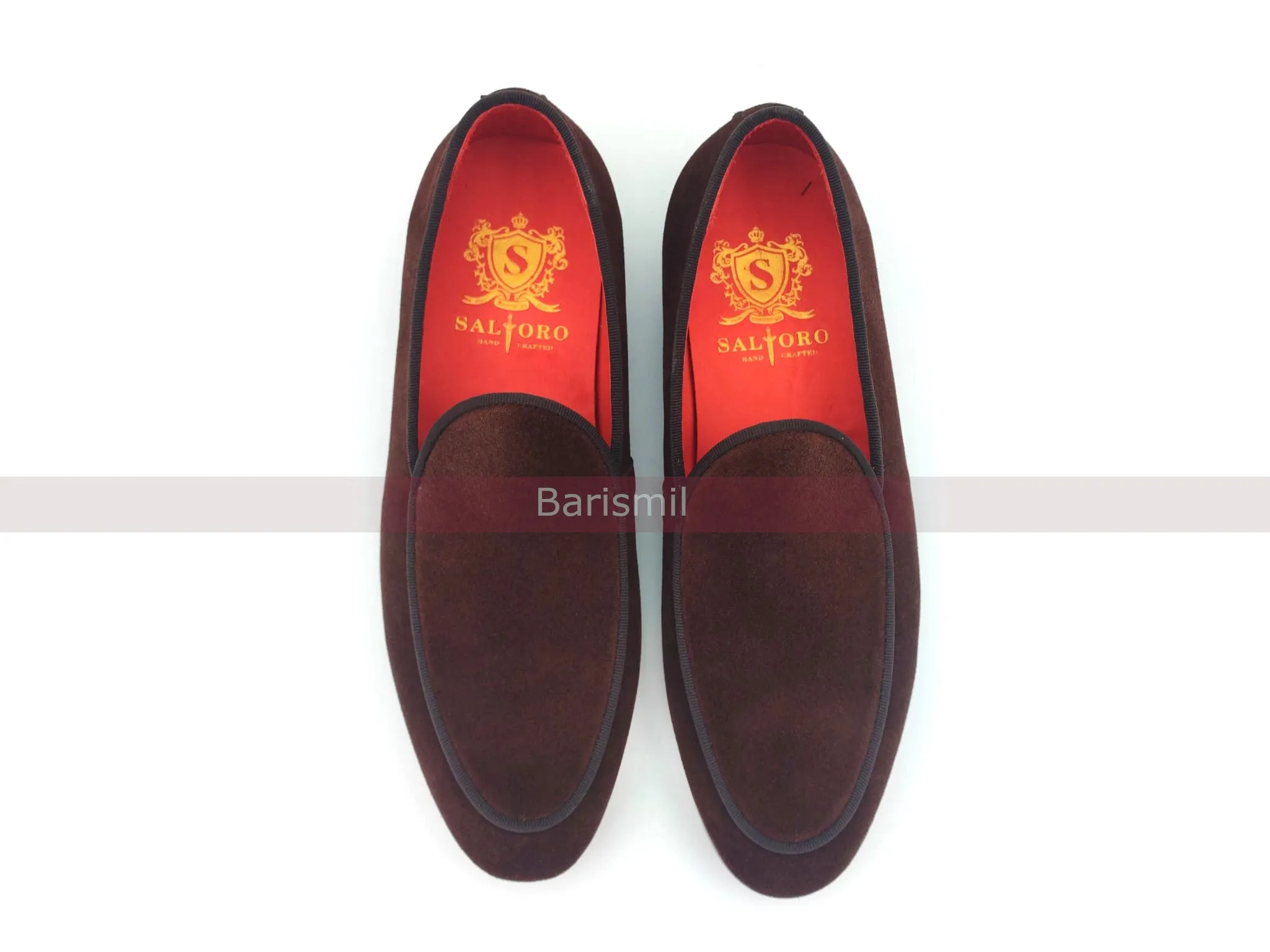 Slipper Loafers - Brown Suede Loafers