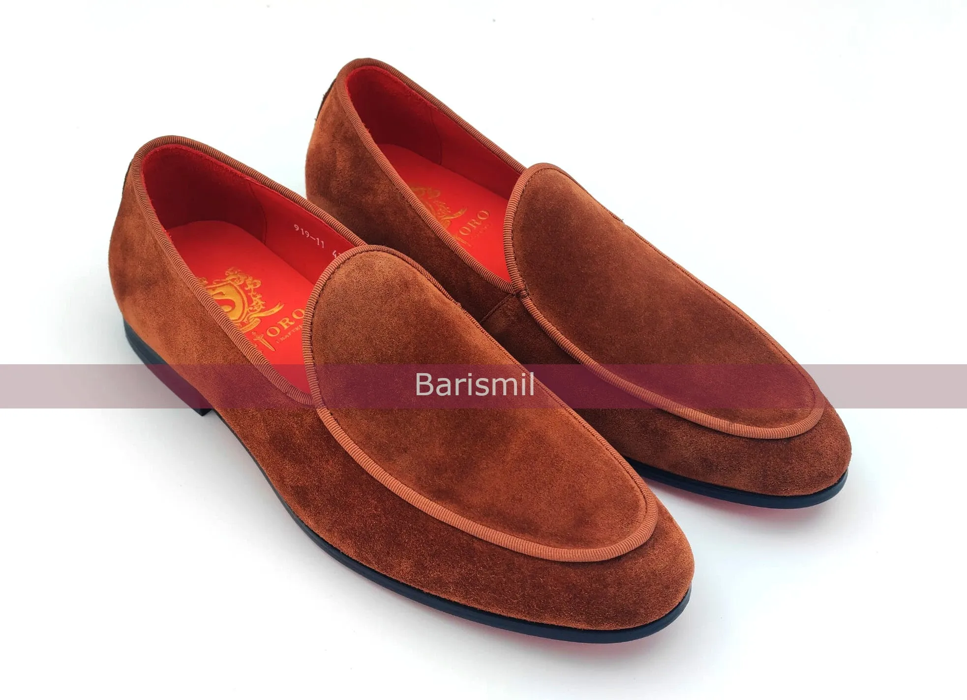 Slipper Loafers - Tobacco Suede Loafers