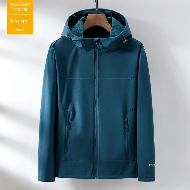 Soft Shell Jacket Fleece-lined Single-layer Coat