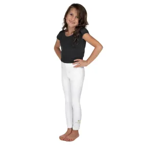 Solid White Color Girl's Tights, Premium Quality Kid's Leggings Tight Comfy Pants- Made in USA/EU