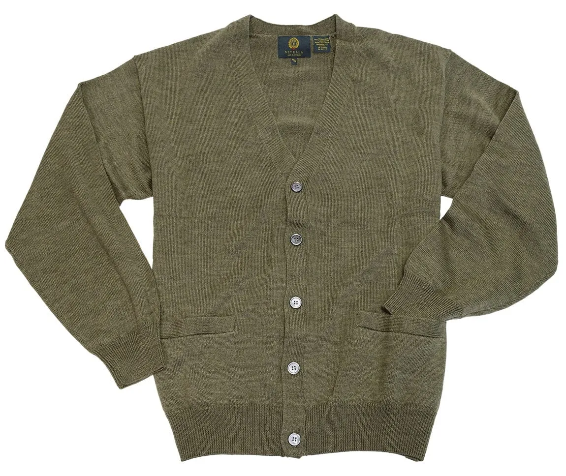 Stay Cozy and Stylish with Mens Button Cardigan Extra Fine Merino Wool - Available in 10 Eye-Catching Colors