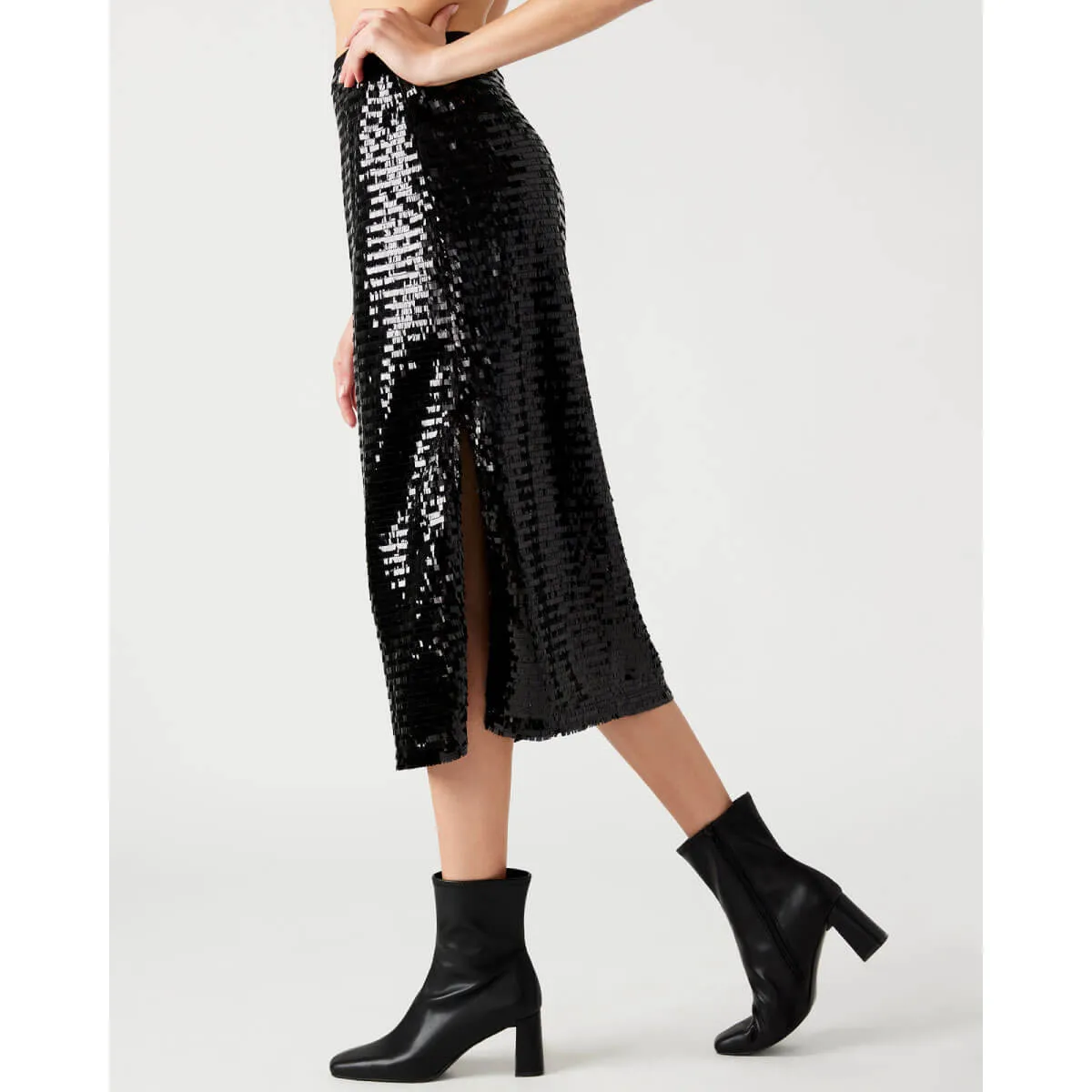 Steve Madden Dinah Piano Sequin High Rise Midi Pencil Skirt