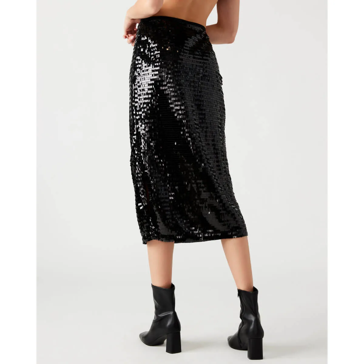 Steve Madden Dinah Piano Sequin High Rise Midi Pencil Skirt