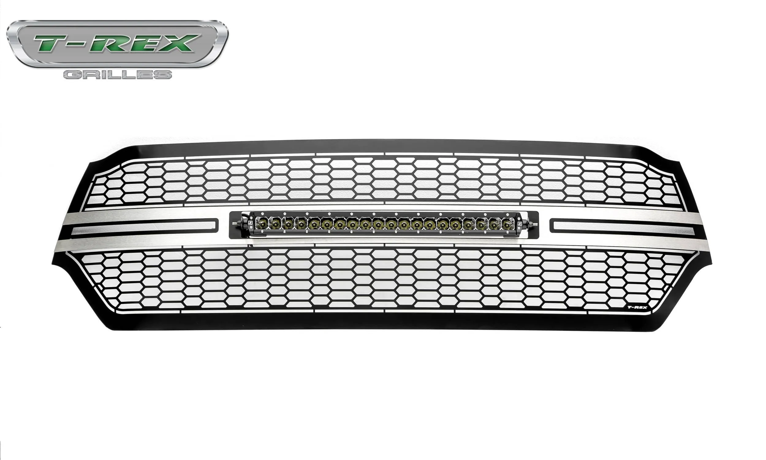 T-REX Laser Torch 1 Piece Grilles - Brushed - 2019 Ram 1500