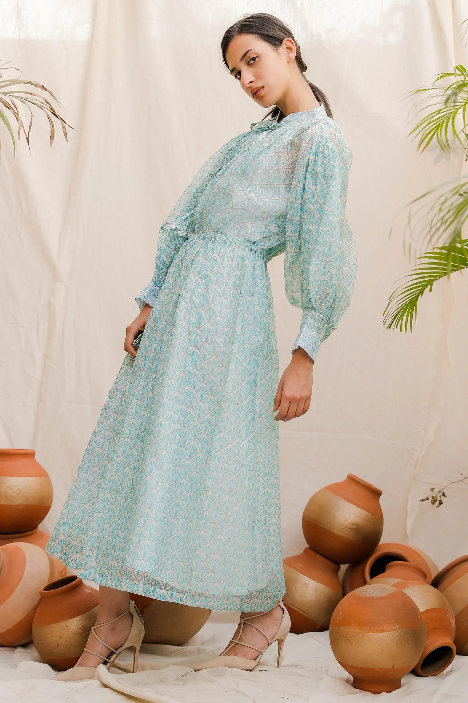 Tahira Sheer Silk Dress