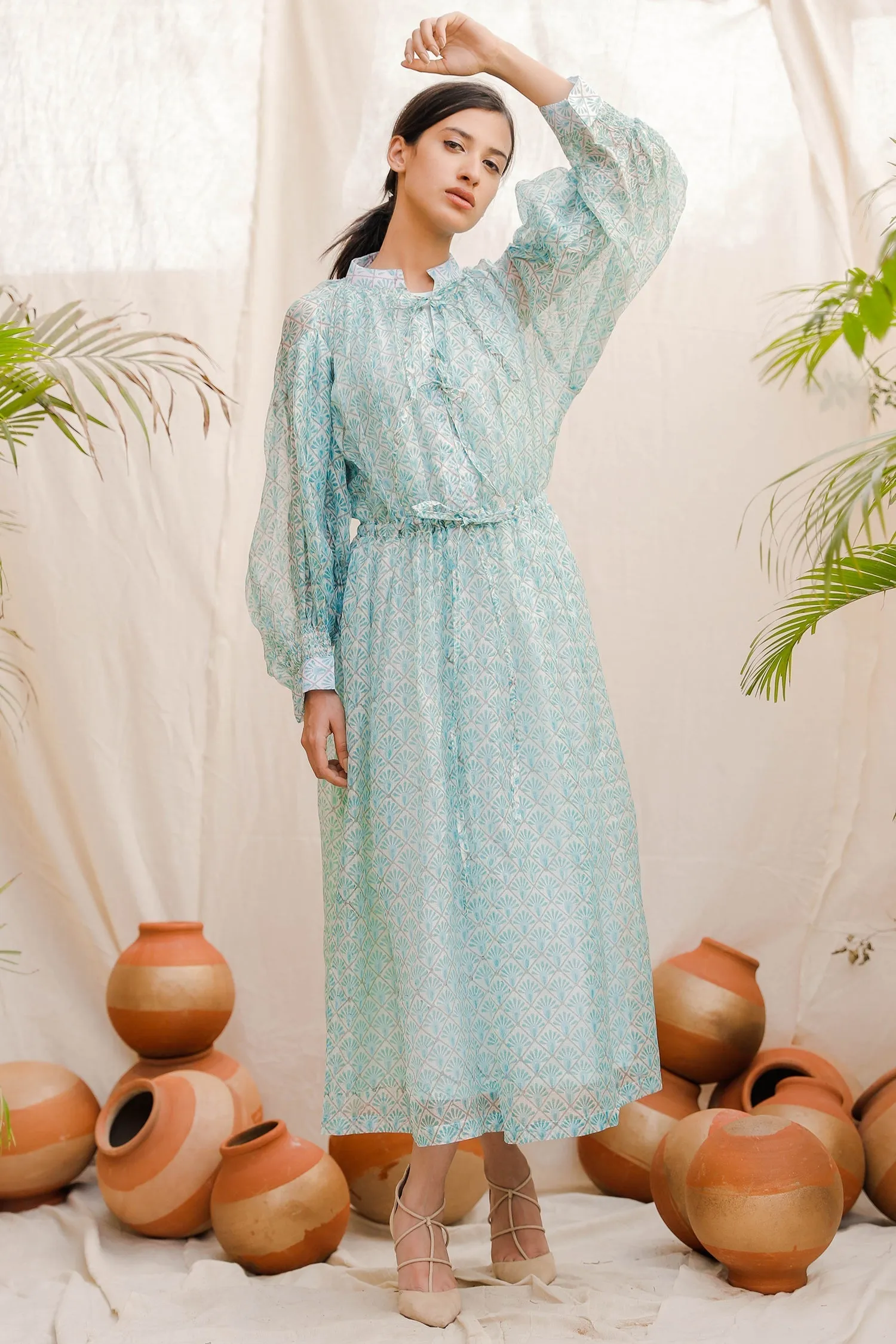 Tahira Sheer Silk Dress