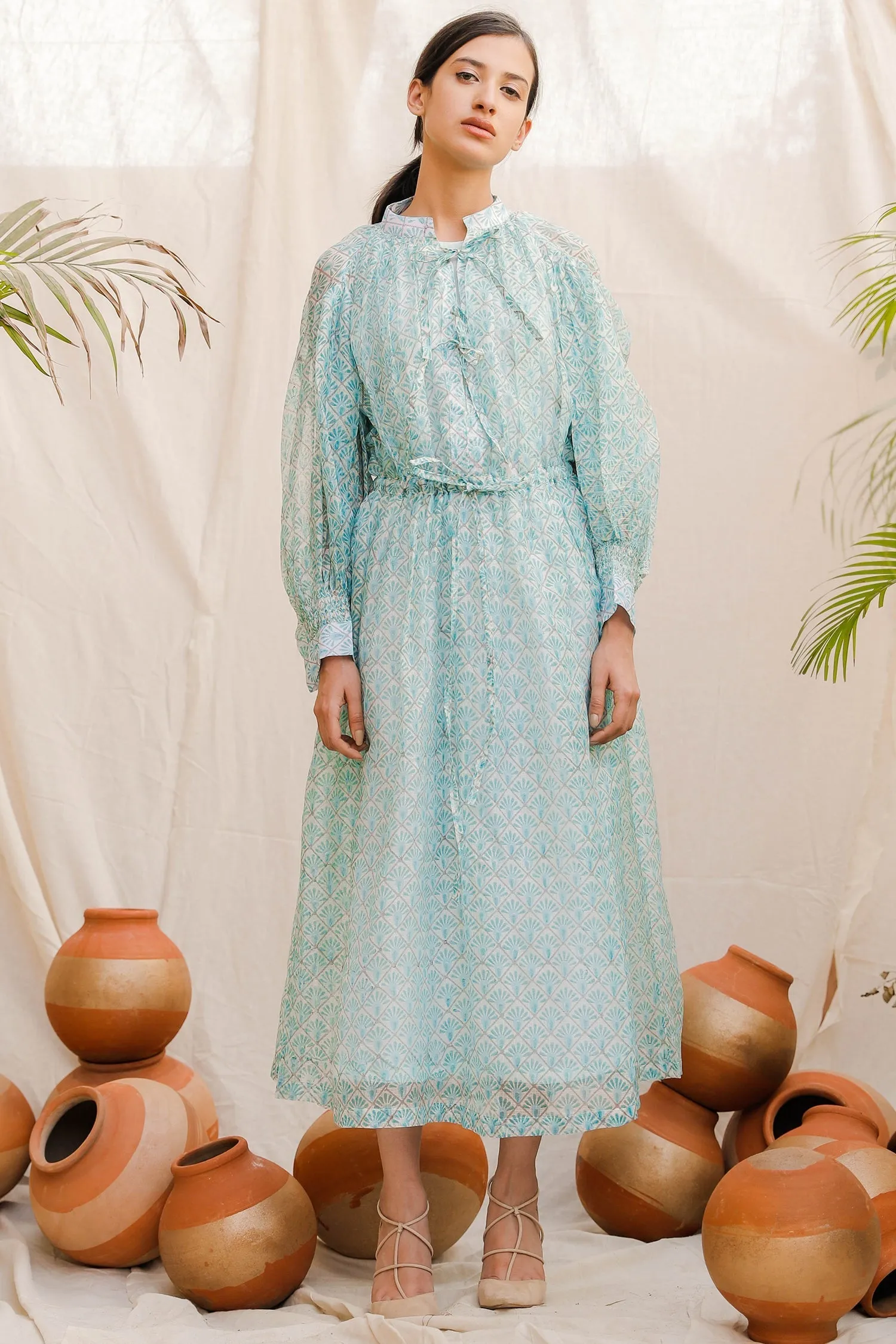 Tahira Sheer Silk Dress