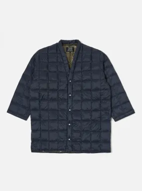 Taion Hanten Down Cardigan in Dark Navy Nylon