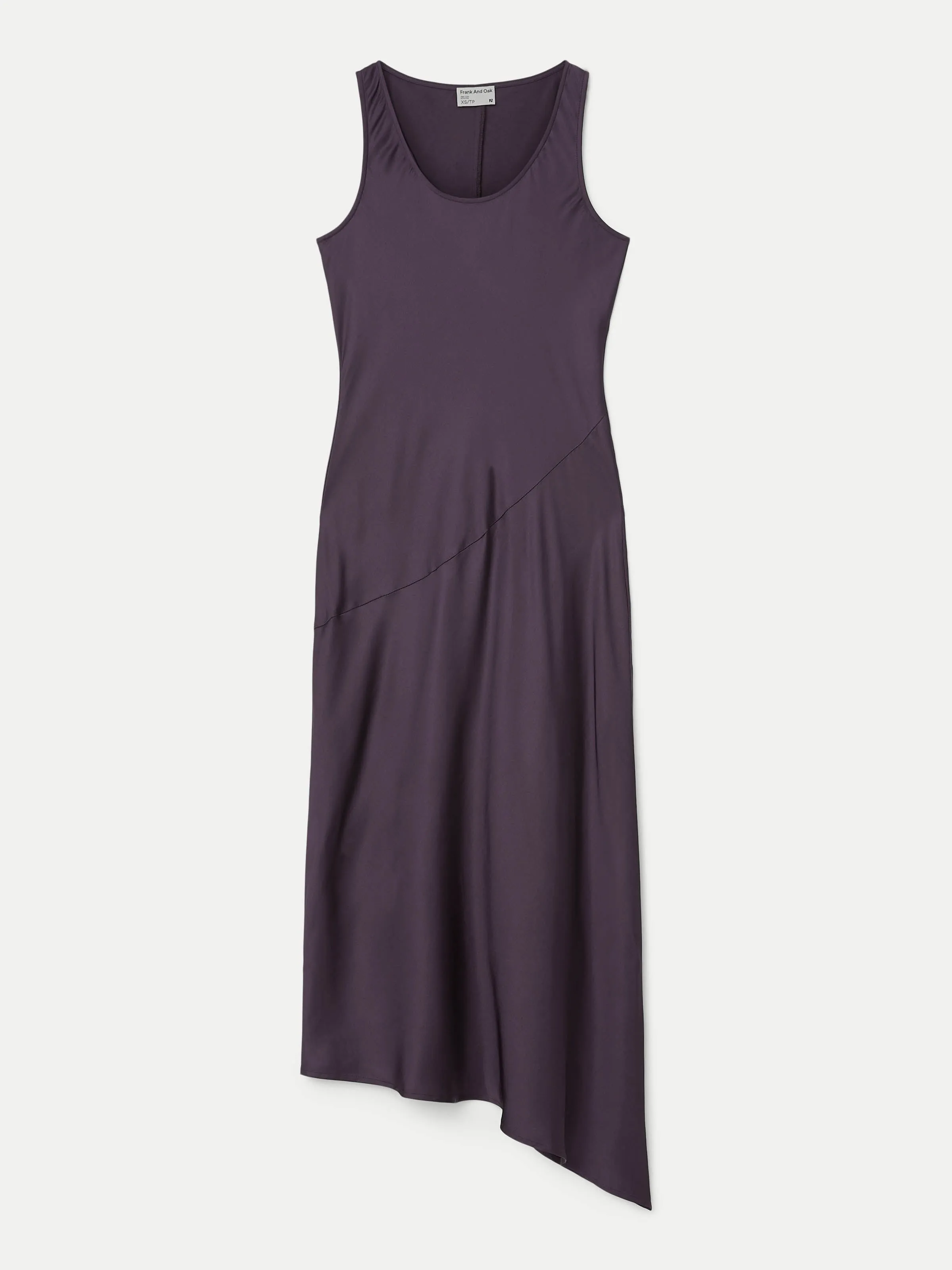 The Asymmetrical Slip Dress in Dark Purple