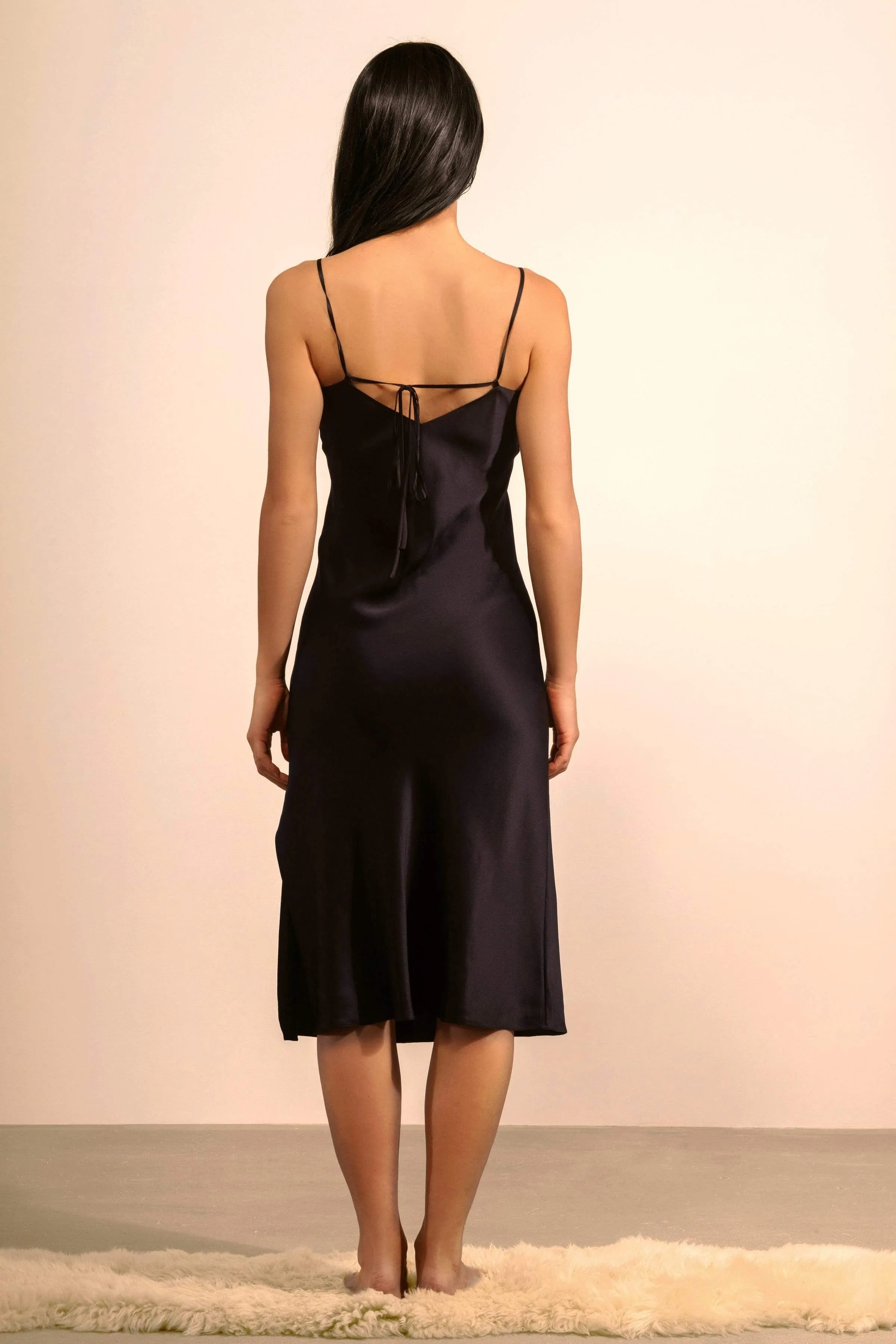 The Sunday Silk Slip Dress (Adjustable Straps and Built In Bra Cups)