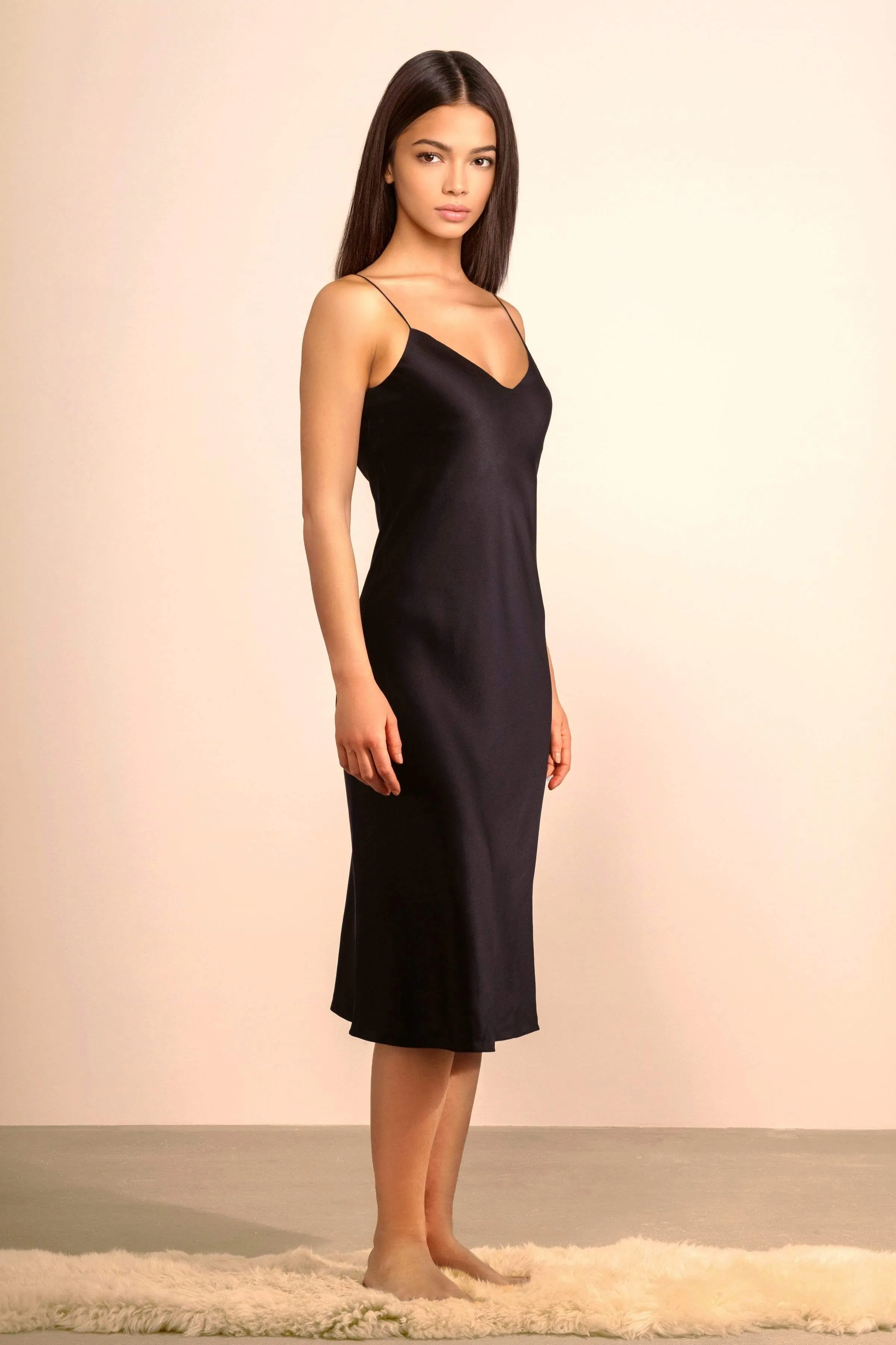 The Sunday Silk Slip Dress (Adjustable Straps and Built In Bra Cups)