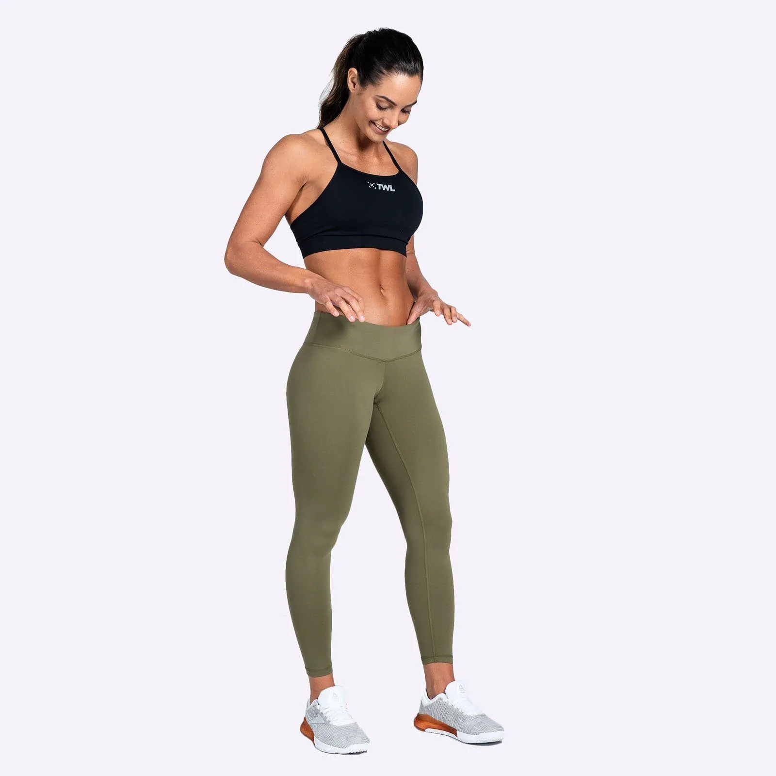 The WOD Life - Women's Balance Tights - Khaki