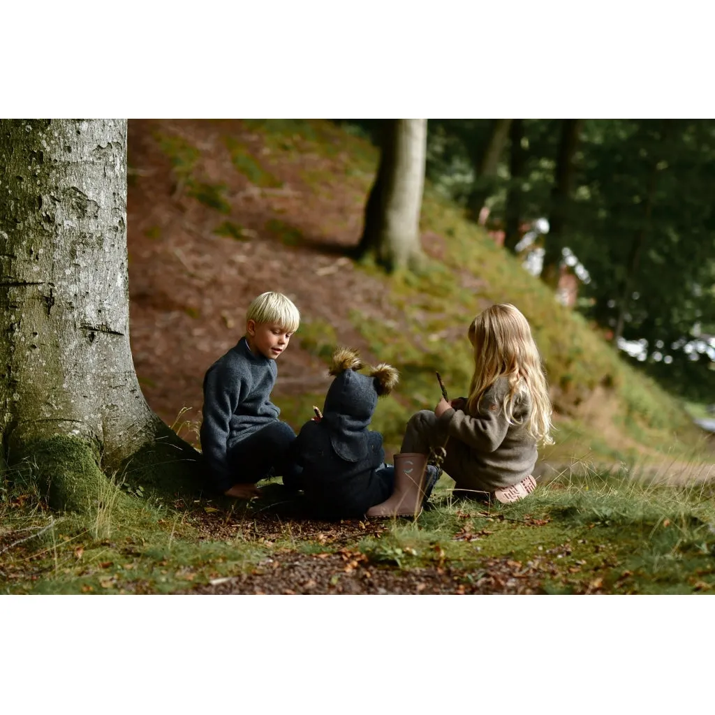 Toddler Wool Jacket - Anthracite Melange