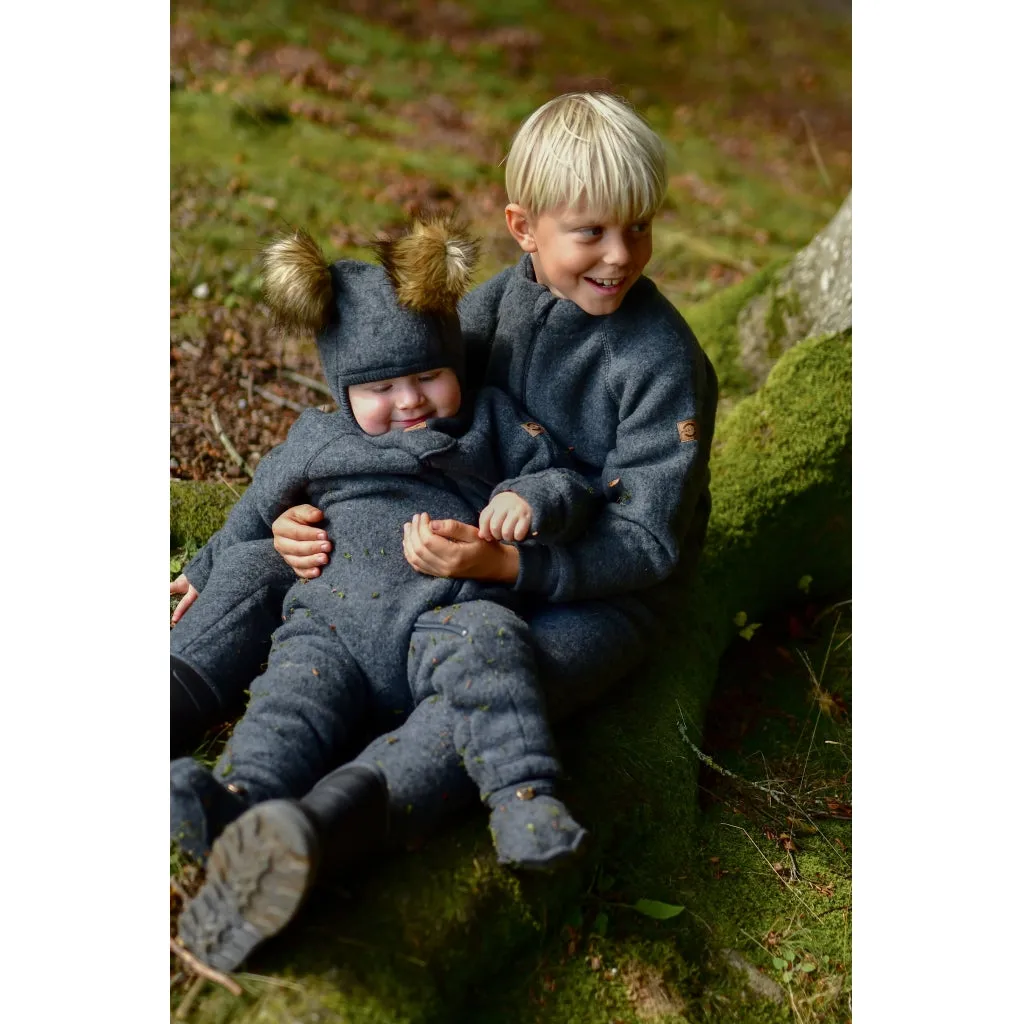 Toddler Wool Jacket - Anthracite Melange