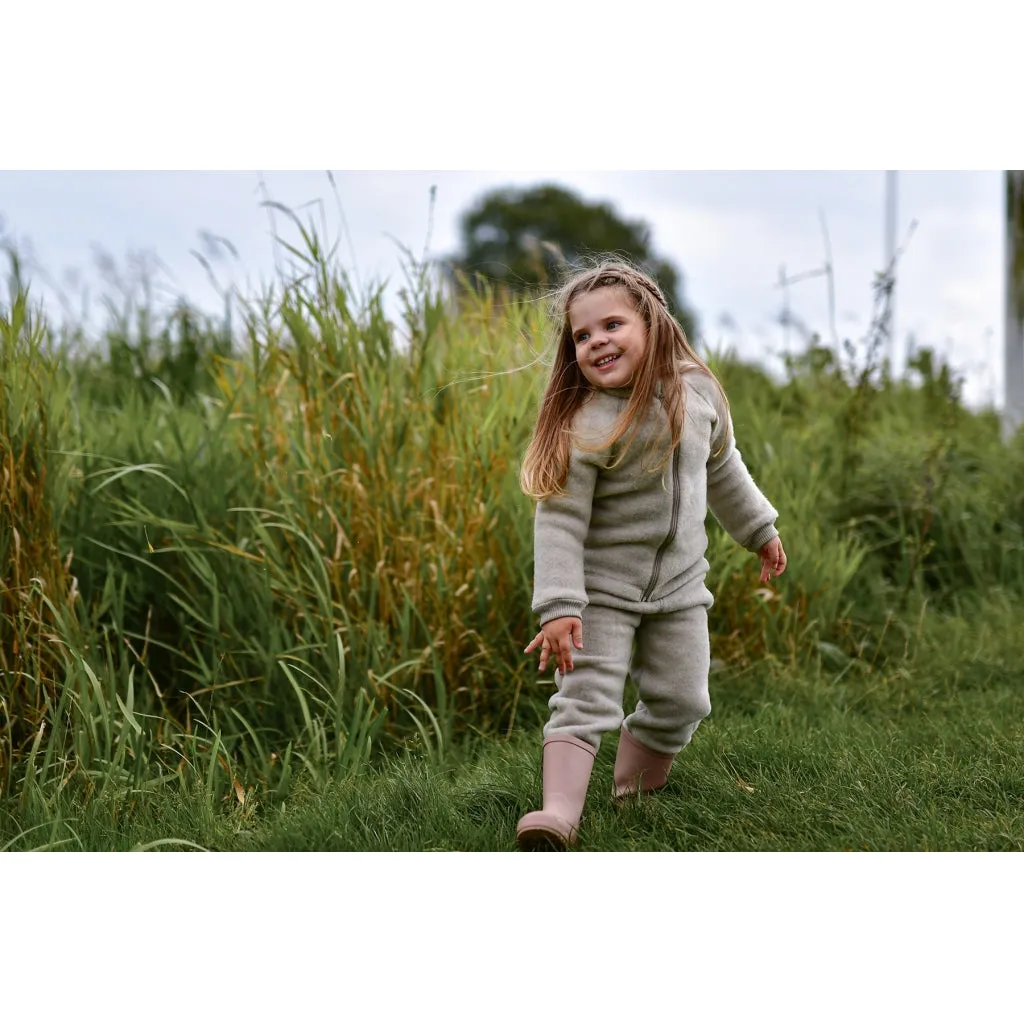 Toddler Wool Jacket - Melange Offwhite