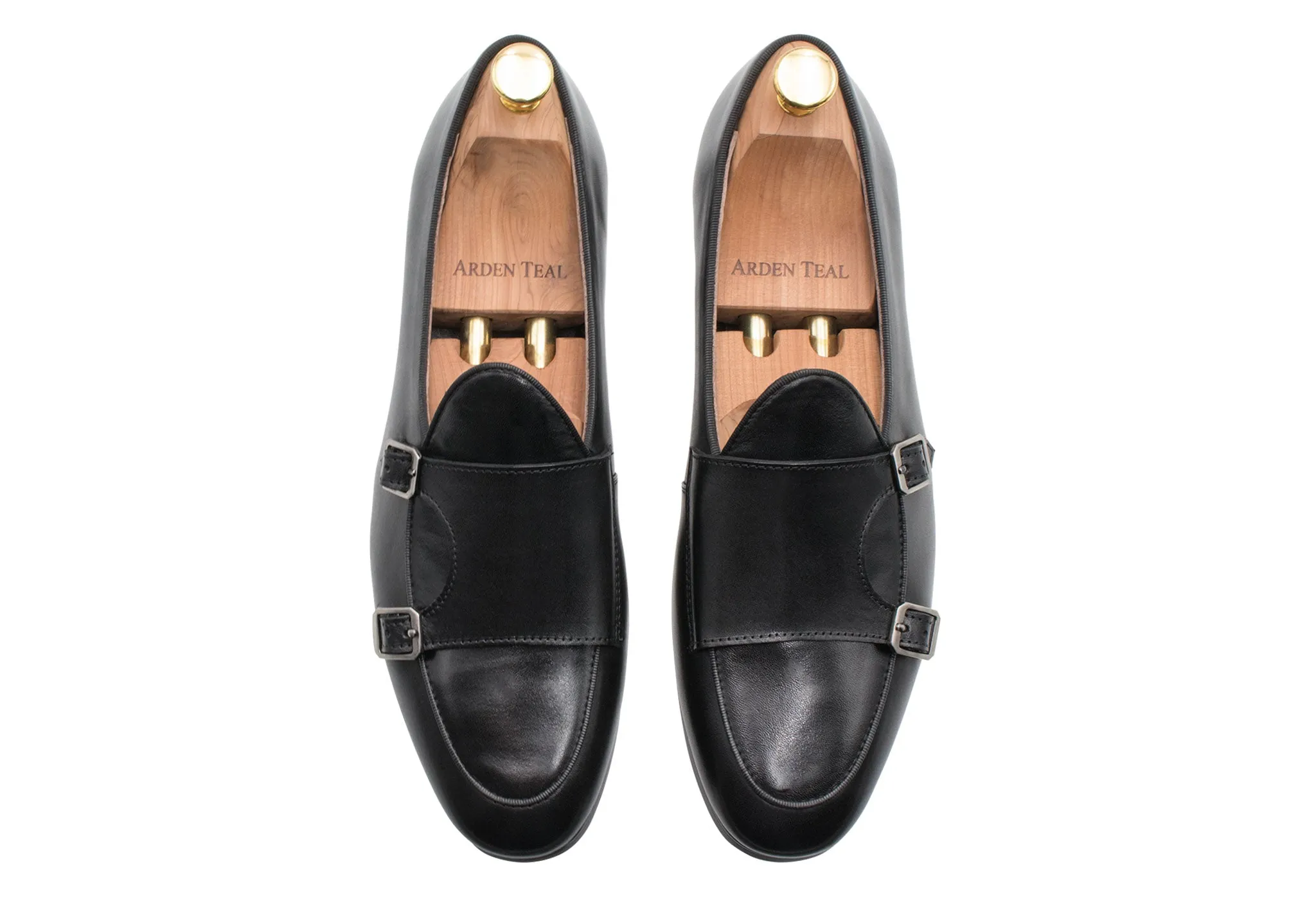 Tuerto Black Double Monk Loafer