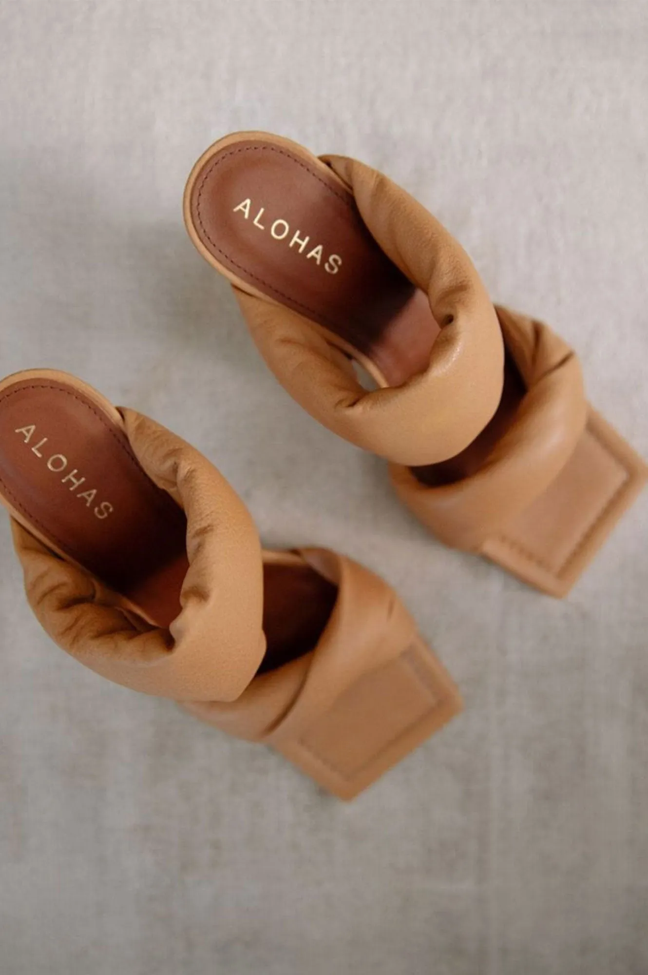 Twist Strap Sandals | Camel