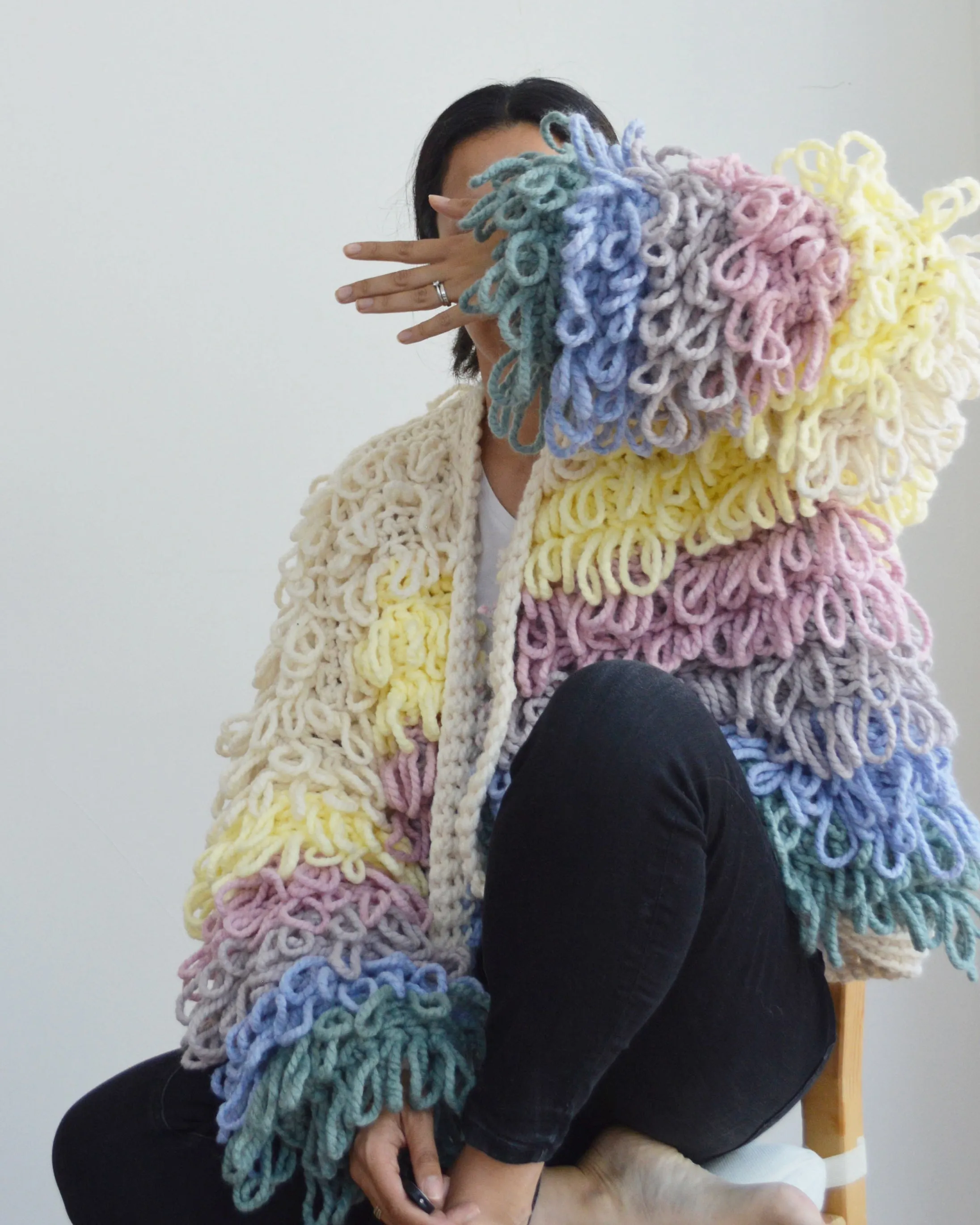 Unicorn Loopy Cardi - Downloadable Chunky Crochet Pattern