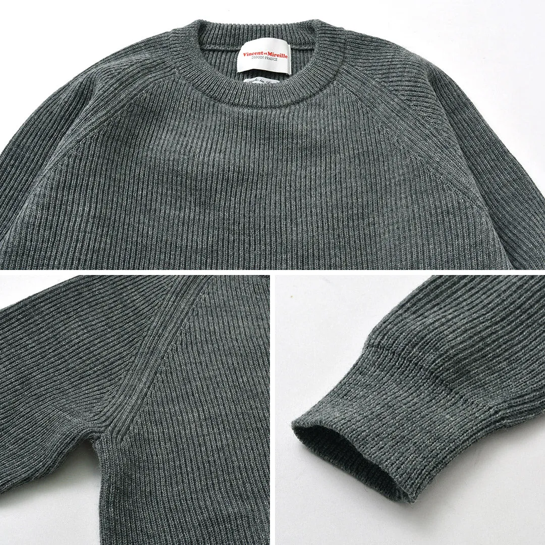 VINCENT ET MIREILLE / 8 gauge ribbed Crewneck Sweater