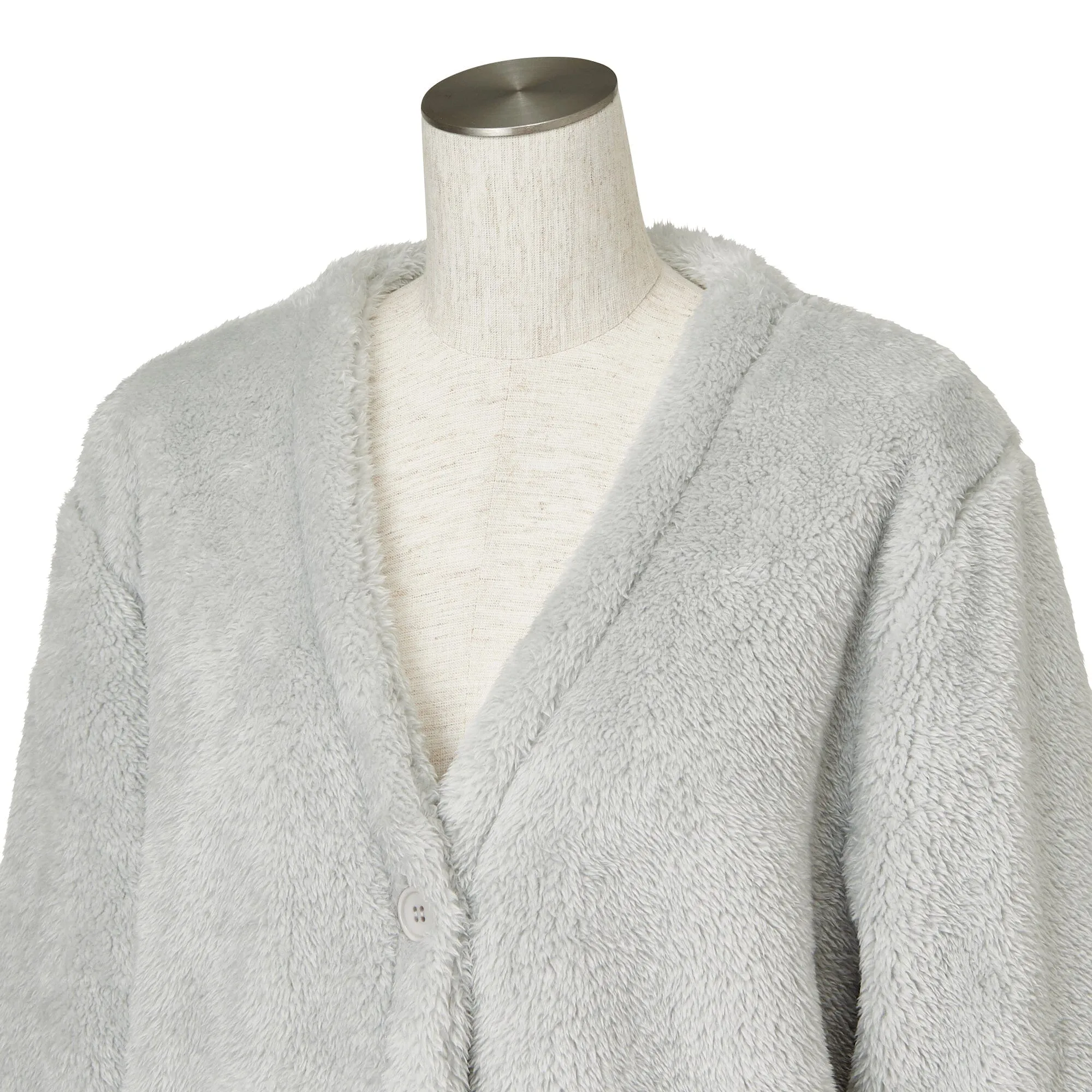 Warm Fleece Cardigan Grey