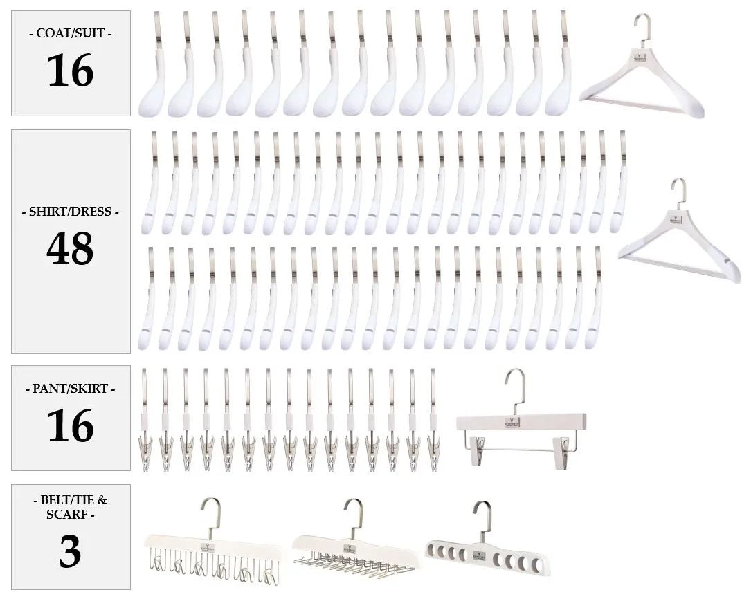 WASHED WHITE HANGER PACKAGES: POPULAR SELECTIONS